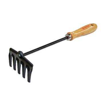 77046 Benman Rake 5 Teeth With Wood Handle