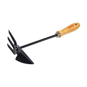 77047 Benman Spade-Rake With Wood Handle, 3-Teeth