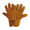 77306 Benman Yellow Cow Split Leather Gloves, Wing Thump, Cuff Outside Sewing, 11''