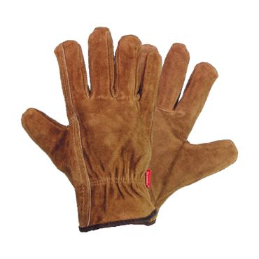 77308 Benman Gloves, Brown Cow Split Leather, Wing Thumb, Unlined, 10"