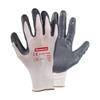 77408 Benman White Nylon Gloves, Knitted Lining, Grey Nitrile (Nbr) Palm Coated, 7''/S