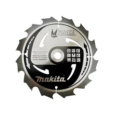 B-07951 Makita M-FoRCe TCT Saw Blade For Portable Saw CSCX19012C 190mm x 15.88mm 12T