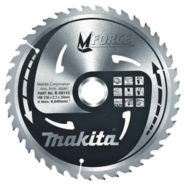 B-08115 Makita M-FoRCe TCT Saw Blade For Portable Saw CSFX23040G 230mm x 30mm 40T