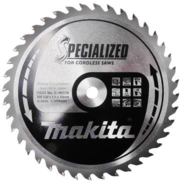 B-09226 Makita Specialised Cordless Saws TCT Saw Blade CCF15040A 150mm x 10mm 40T