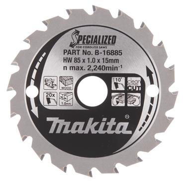 B-16885 Makita Specialised Cordless Saws TCT Saw Blade CCF8520B 85mm x 15mm 20T