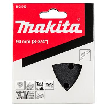 B-21749 Makita Delta Black Sanding Pad 120G 10 pcs
