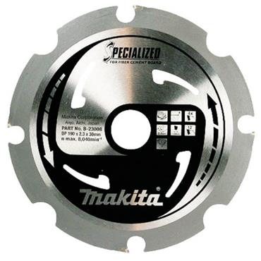 B-23008 Makita Specialised Fibre Cement Board (PCD) Saw Blade CSC1904GPCD 190mm x 30mm 4T