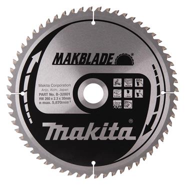 B-32801 Makita TCT Makblade for Stationary Saws MSM26060G