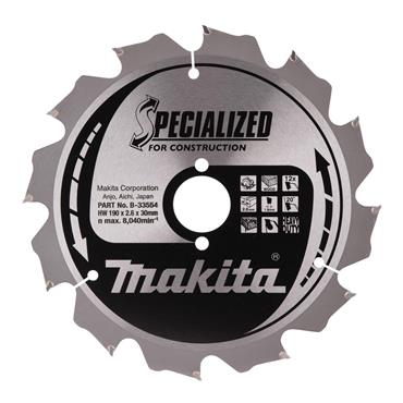B-33554 Makita Specialised Construction TCT Blade CSCE1901