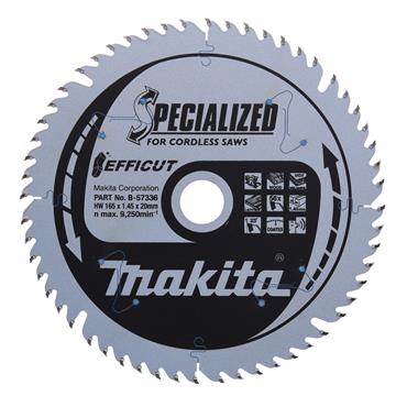B-57336 Makita Circular saw blade, Efficut T.C.T, 165 x 20 mm, 56 T