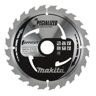 B-64185 Makita Specialised Efficut TCT Saw Blade Ccm19024G 190mm x 30mm 24T