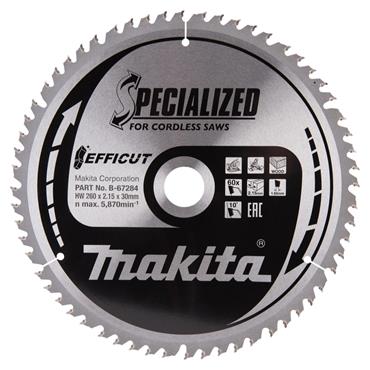B-67284 Makita Specialised Efficut TCT Saw Blade cmSF26060