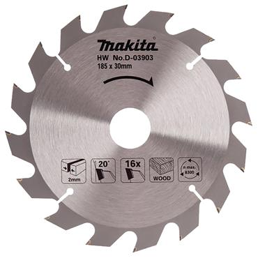 D-03903 Makita TCT Standard Blade for Portable Saw 185mm x 30mm 16T