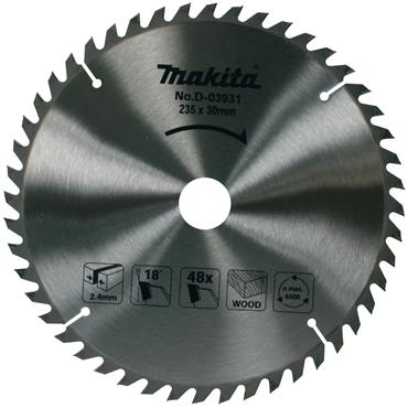 D-03931 Makita TCT Standard Blade for Portable Saw 235mm x 30mm 48T