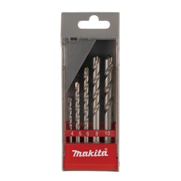 D-05175 Makita Masonry Drill Bit Set 4 5 6 8 10mm x 70-110mm 5 pcs