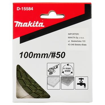 D-15584 Makita Diamond Stone Polishing Pad 50G 100mm 1pc
