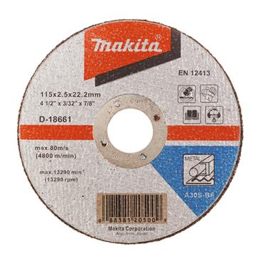 D-18661 Makita  Cut Off Wheel for Metal 115mm x 2.5mm x 22.