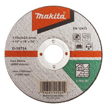 D-18714 Makita  Cut Off Wheels for Stone 115mm x 3mm x 22.2