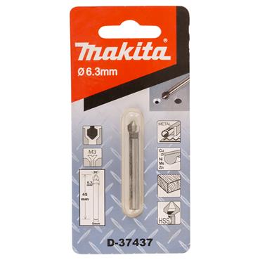 D-37437 Makita Countersink Bit 3 Edges 6.3mm x 45mm 1 pcs