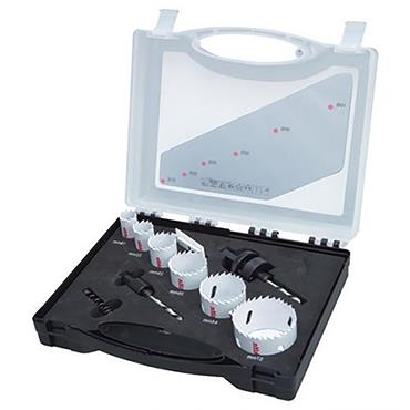 D-47123 Makita 8 Piece Electricans Hole Saw Kit 16-51mm 2 x Arbor