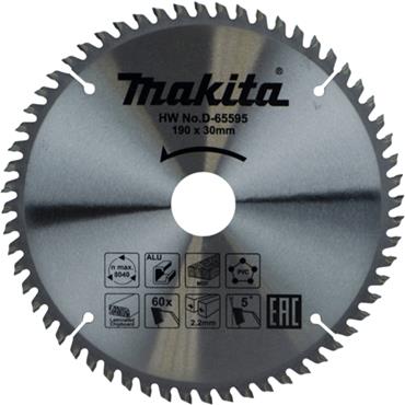 D-65595 Makita TCT Multi Purpose Saw Blade 190mm x 30mm 60T