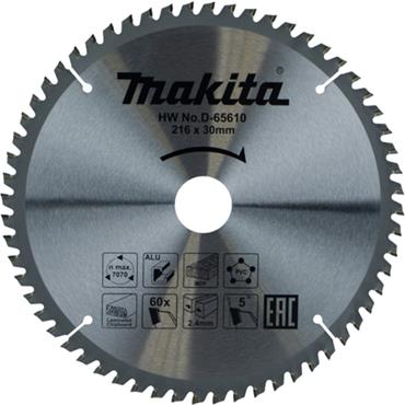 D-65610 Makita TCT Multi Purpose Saw Blade 216mm x 30mm 60T