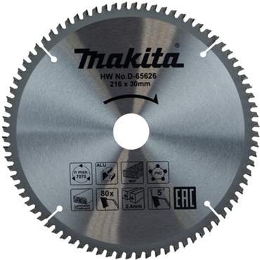 D-65626 Makita TCT Multi Purpose Saw Blade 216mm x 30mm 80T