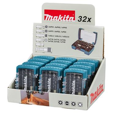 D-74762-12 Makita 32PC SCREW BIT COUNTER DISPLAY