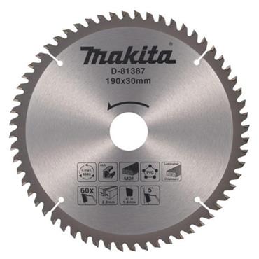 D-81387 Makita  Tct Saw Blade 190X30MM 60T Mp