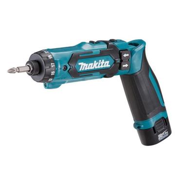 DF012DSE Makita 7.2V Pencil Drill Driver with 2x 1.5Ah batts and DC10WA charger
