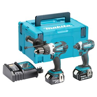 DLX2145TJ Makita 18v Li-ion 2 pcs Combo Kit ( 2 x 5.0Ah Li-ion batteries and charger DC18RC )