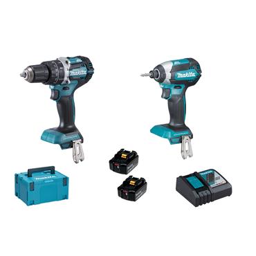 DLX2180TJ Makita 18v Li-ion 2 pcs Combo Kit ( 2 x 5.0Ah Li-ion batteries and charger DC18RC )