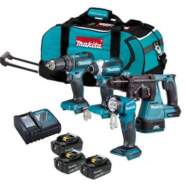 DLX4138TX1 Makita 18V LXT 4PCS COMBO KIT