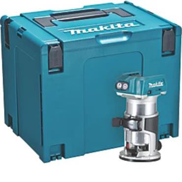 DRT50ZJ Makita Router/Trimmer with Trimmer base, straight guide in Makpac case