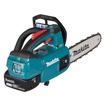 DUC254RT Makita 18V LXT Brushless Top Handle Chainsaw with 1x 5.0Ah Battery and Fast Charger
