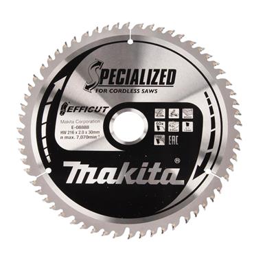 E-08888 Makita Specialised Efficut TCT Saw Blade 216mm x 30mm 60T