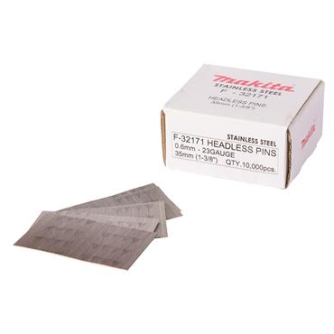 F-32171 Makita Stainless Steel Headless Pins 23G Guage 0.6mm x P35S mm 10000 pcs