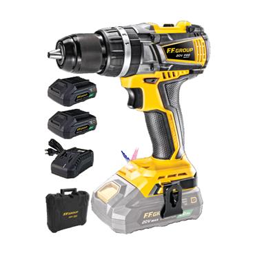 FF46671 F.F. Group Cordless Hammer Drill Chd/60-Bl 20V Pro (2 x 2,0Ah)