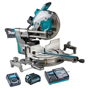 LS003GD202 Makita 40V XGT 305mm Slide Mitre Saw, 2x 2.5Ah Batts, DC40RA Charger.
