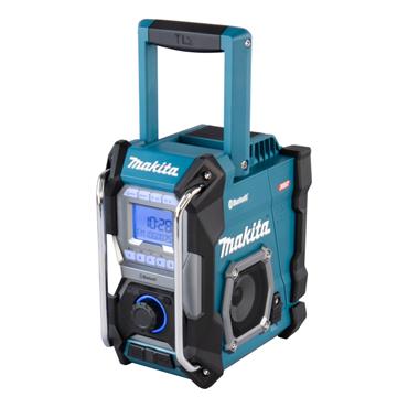 MR002GZ Makita 40V MAX XGT SITE RADIO AM/FM BLUE WITH BLUETOOTH & MOBILE USB CHARGING SOCK