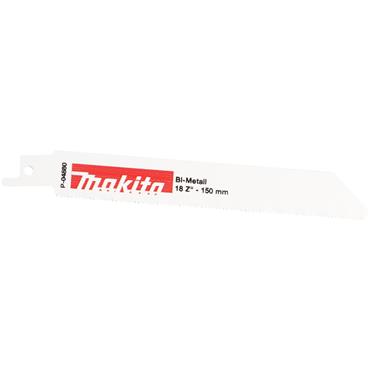 P-04880 Makita Recipro Flexible Cut - Metal Jigsaw Blade Bi-Metal 150mm 18 TPI 5 pcs