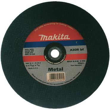 P-24474 Makita Cutting Disc for Electric and Petrol Cutters 300mm x 3mm x 20mm A30R - Metal 1 pcs