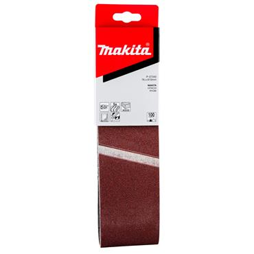 P-37340 Makita Abrasive Belt 76mm x 610mm 9920 Model 100G 5 Pack