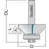 P-77453 Makita Bearing Guide Edge Trimmer TCT 24mm x 9mm 1/4 1 pc
