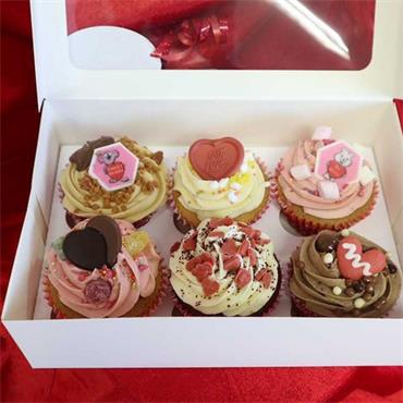 Valentine Cup Cakes (6 in a box)