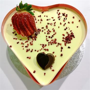 Valentine Heartshaped Lemon & Lime Cheese Cake