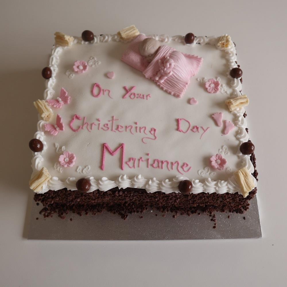 Chocolate Madeira Christening Cake O'Connors Bakery Clare Limerick