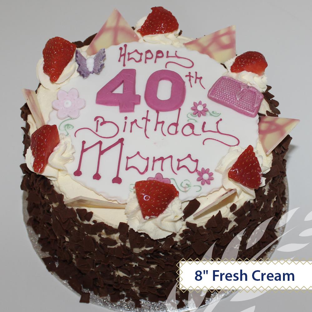 Fresh Cream Birthday Cake O'Connors Bakery Clare Limerick Galway