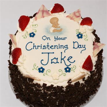 Fresh Cream Christening Cake