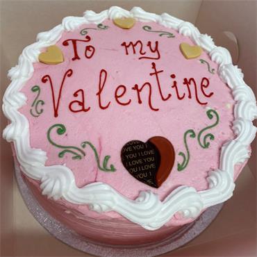 Valentine Mock Cream Cake (Pink)